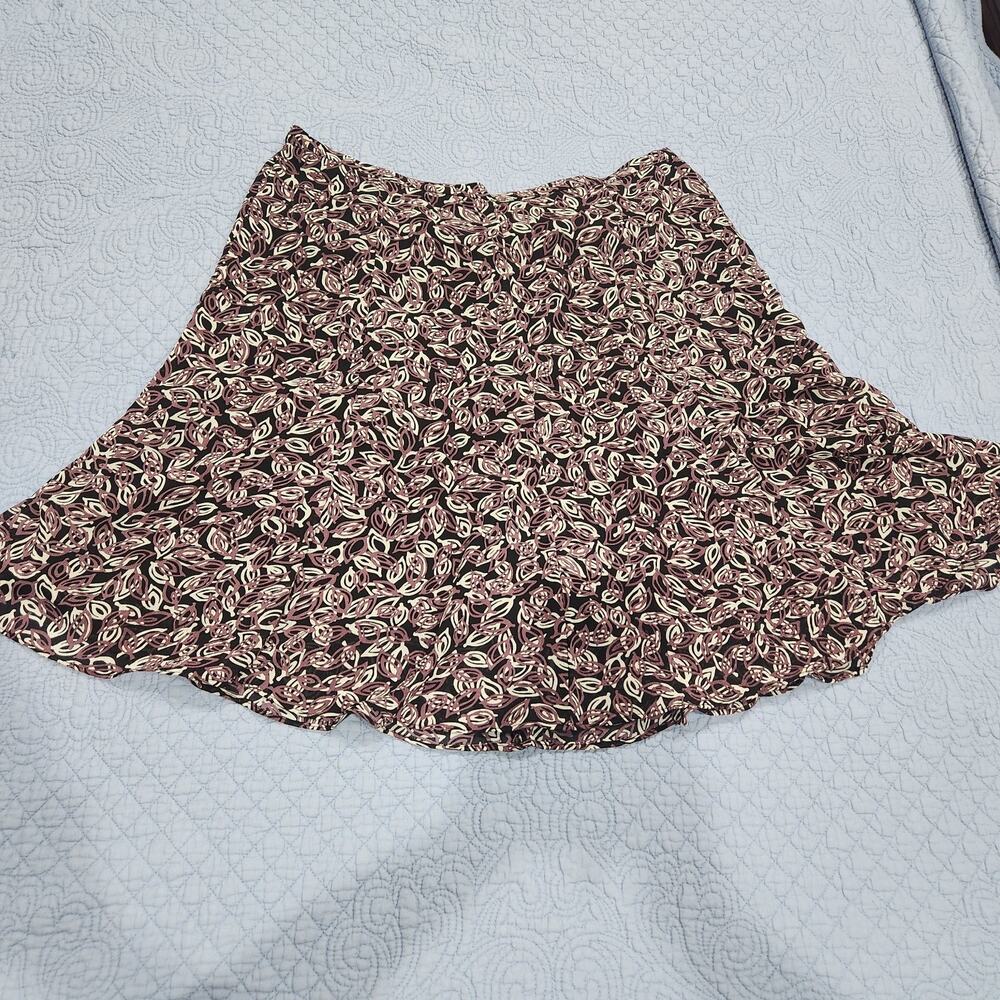 Purple Black White George Midi Skirt